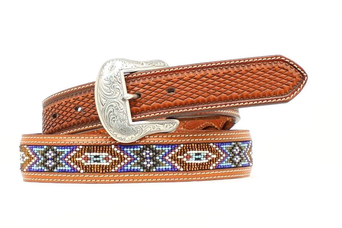 Nocona | Brown Blue/Multi Beaded Belt