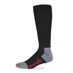 Wrangler Men's Over The Calf Cotton Work Boot Sock - 2 Pack