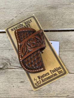 Ranger Belt Co. | Brown Floral Tooled 4" Knife Sheath