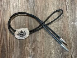 MF Silver & Black Oval Bolo