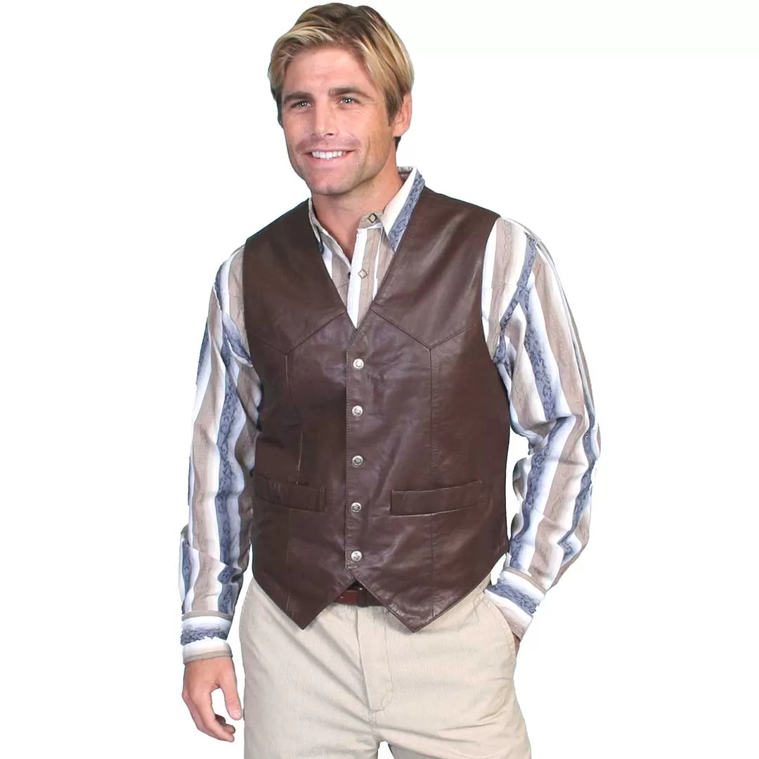 Scully Men's Lambskin Leather Vest - Image 2