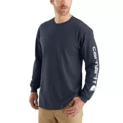 Carhartt Men's Signature Sleeve Graphic Logo T-Shirt