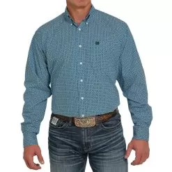 Cinch Men's Diamond Print Button-Down Shirt