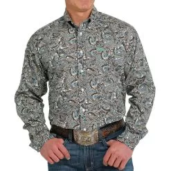 Cinch Men's Paisley Print Button-Down Shirt