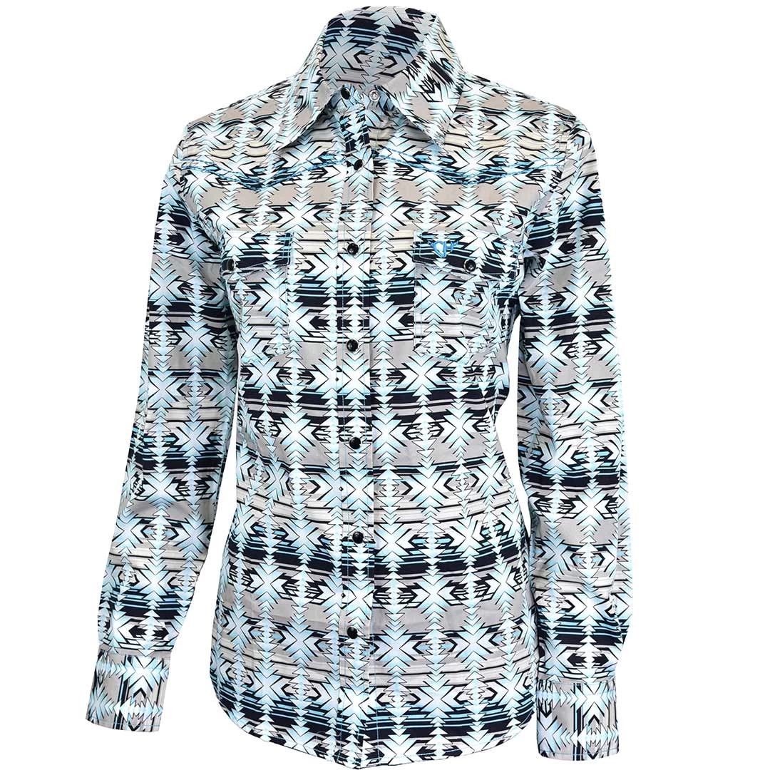 Cowgirl Hardware Women's Aztec Print Snap Shirt