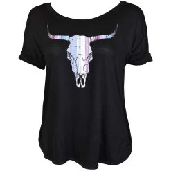 Cowgirl Hardware Women's Steer Skull Graphic T-Shirt