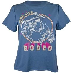 Cruel Denim Women's Long Live Rodeo Graphic Cropped T-Shirt