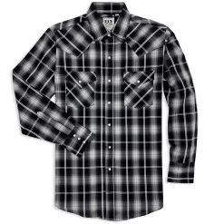 Ely Cattleman Men's Bold Textured Plaid Shirt