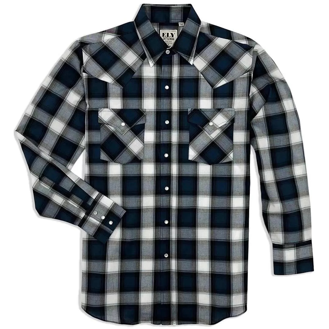 Ely Cattleman Men's Plaid Snap Shirt