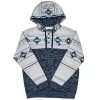 Hooey Men's Jimmy 1/4 Button-Down Aztec Print Hoodie