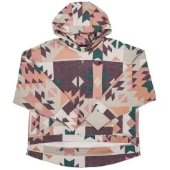 Hooey Women's Roomy Cropped Aztec Hoodie