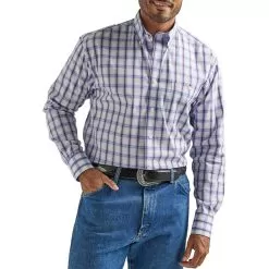 Wrangler Men's George Strait Button-Down Plaid Shirt
