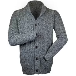 Hedge Men's Cable Knit Button-Up Sweater