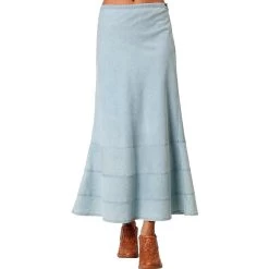 Roper Women's Light Wash Jean Maxi Skirt