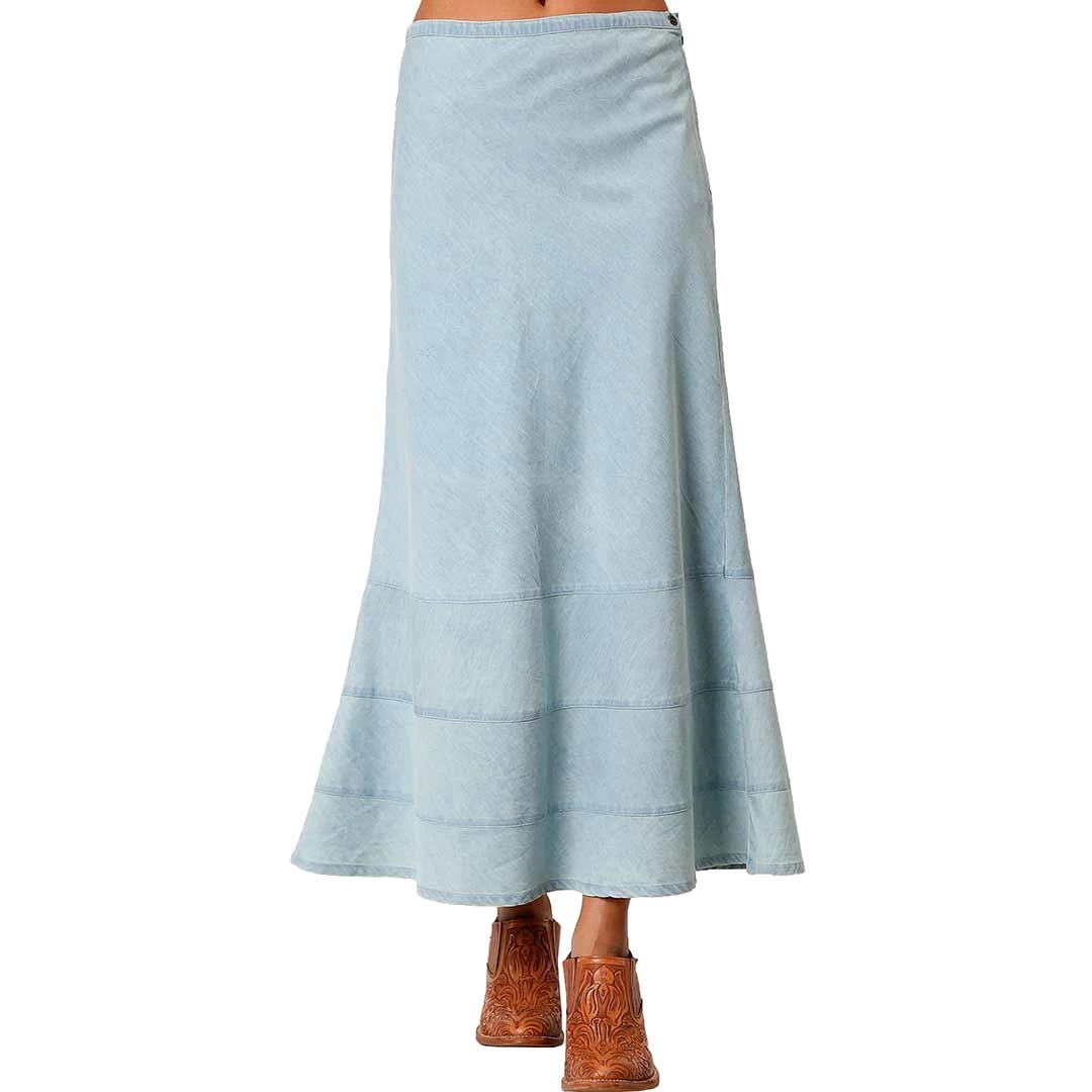 Roper Women's Light Wash Jean Maxi Skirt