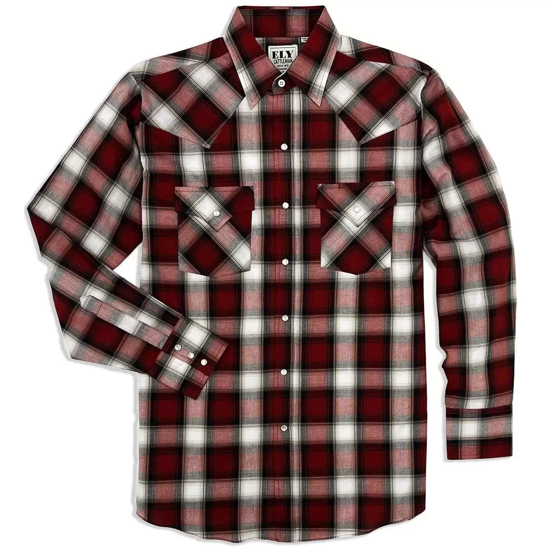 Ely Cattleman Men's Plaid Snap Shirt - Image 2