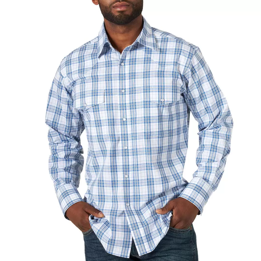 Wrangler Men's Wrinkle Resist Plaid Snap Shirt