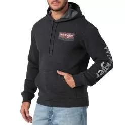 Wrangler Men's Logo Arm Hit Pullover Hoodie