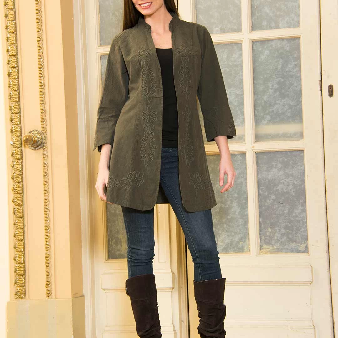 Inca Cotton Women's Open Front Blazer - Image 2