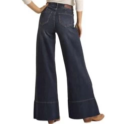Rock & Roll Denim Women's High Rise Extra Stretch Palazzo Flare Leg Jeans
