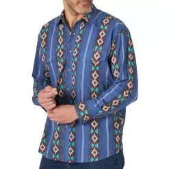 Wrangler Men's Checotah Print Snap Shirt