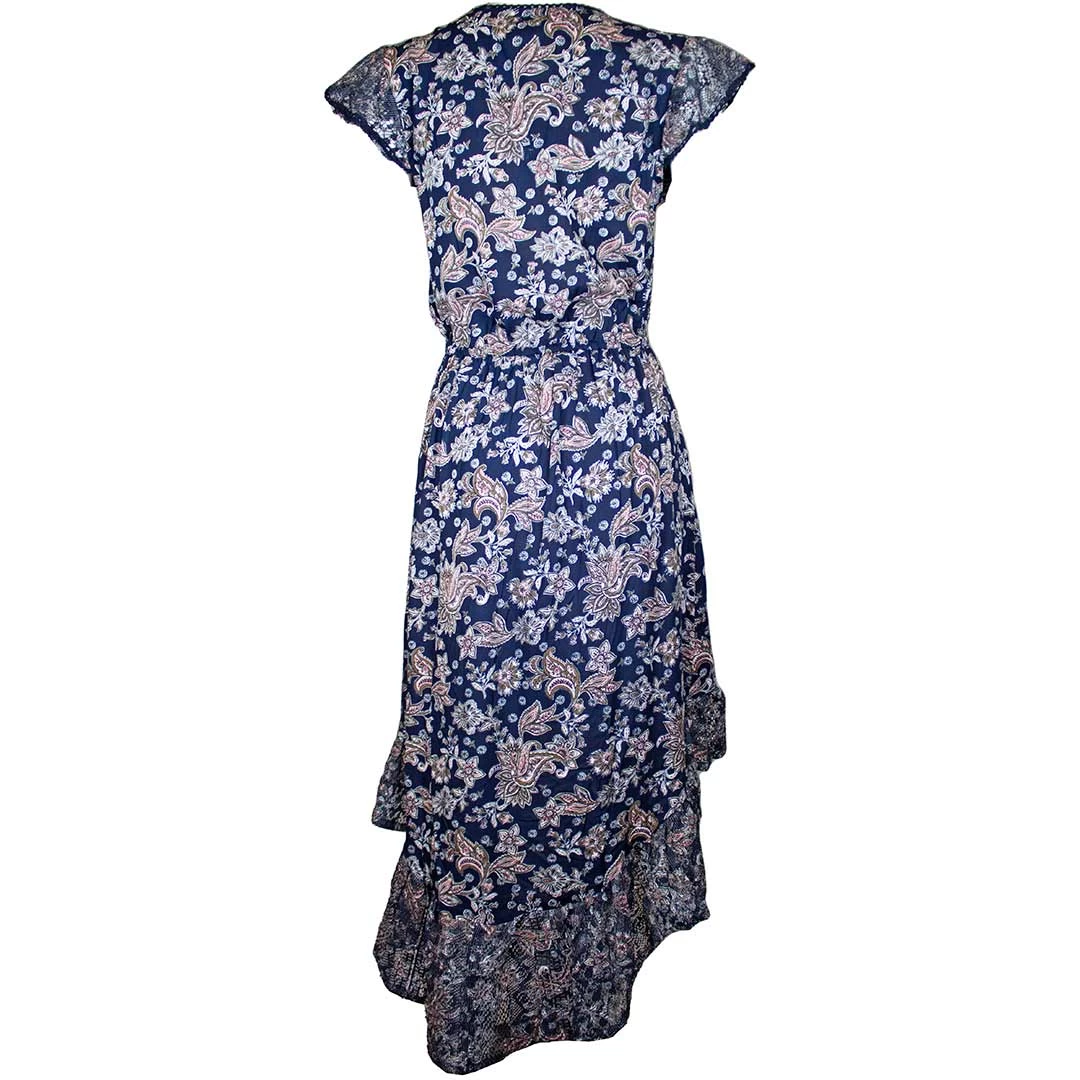 En/Kay Women's Floral Print Hi-Lo Dress - Image 2