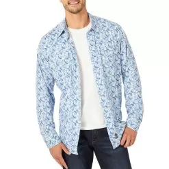Wrangler Men's Retro Paisley Print Button-Down Shirt