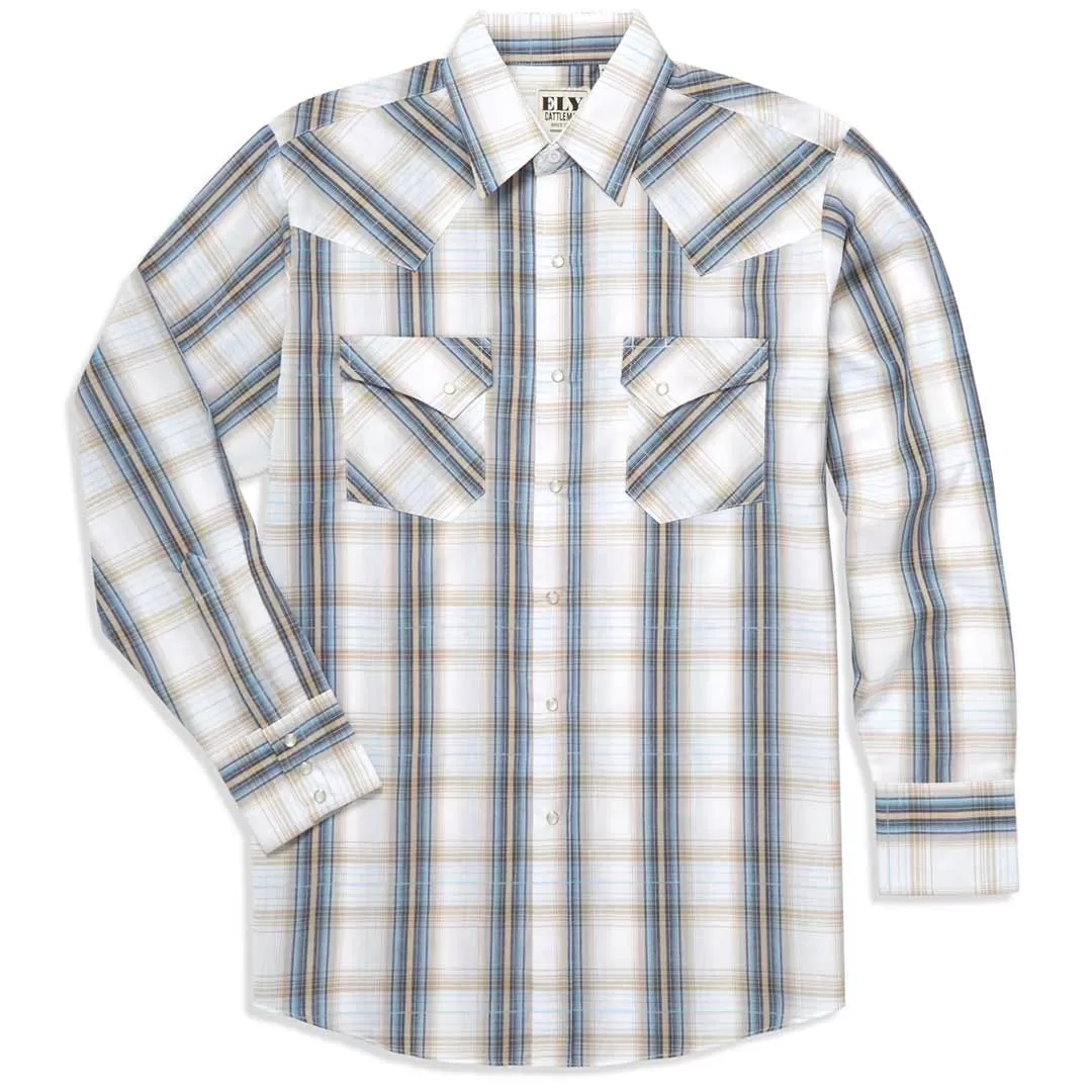 Ely Cattleman Men's Plaid Print Snap Shirt - Image 2