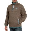 Cinch Men's 1/4 Snap Knit Pullover