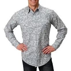 Roper Men's Paisley Print Snap Shirt