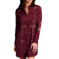 Stetson Women's Embroidered Shirt Dress