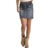 Rock & Roll Denim Extra Stretch Two Tone Jean Skirt