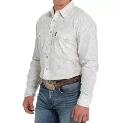 Cinch Men's Modern Fit Paisley Print Snap Shirt