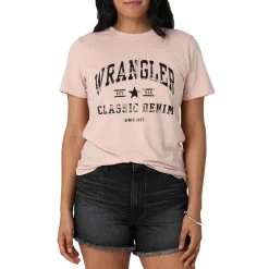 Wrangler Women's Retro Text Logo Graphic T-Shirt