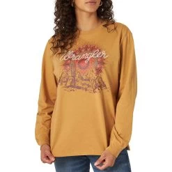 Wrangler Women's Retro Desert Mandala Graphic Long Sleeve T-Shirt