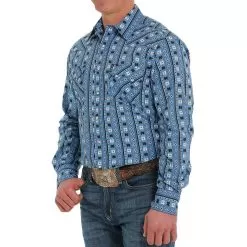Cinch Men's Modern Fit Aztec Print Snap Shirt