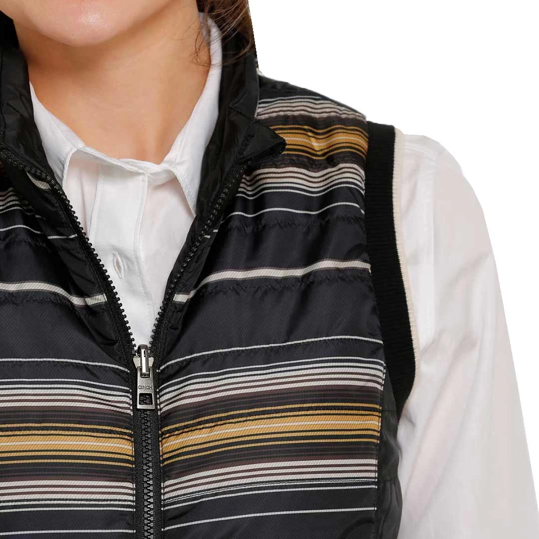 Cinch Women's Quilted Reversible Stripe Vest - Image 3