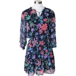 Keren Hart Women's Floral Print Ruffle Hem Dress