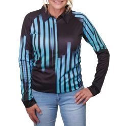 M Sport 6 Women's Northern Lights Zippered Western Shirt