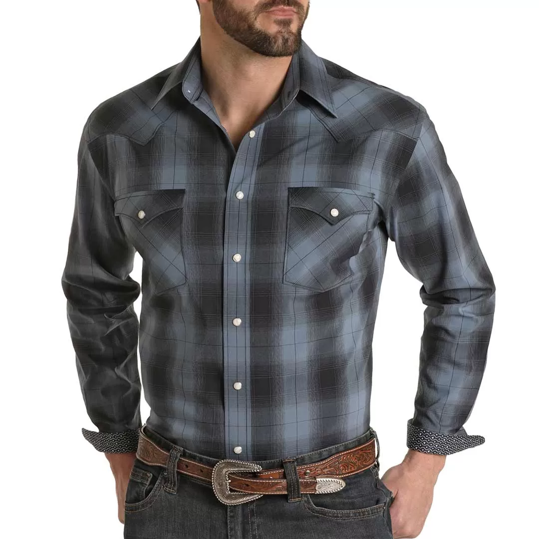 Panhandle Rough Stock Men's Plaid Snap Shirt