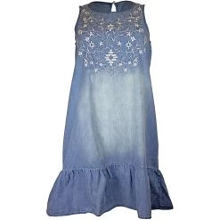 Panhandle Women's Embroidered Denim Tank Dress