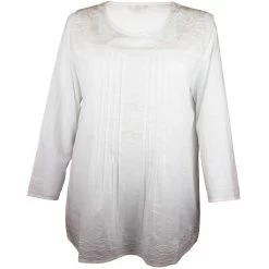 Papa Fashions Women's Embroidered Peasant Top