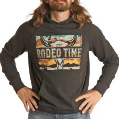 Rock & Roll Cowboy Men's Rodeo Time Graphic Hoodie