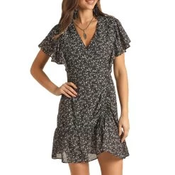 Rock & Roll Cowgirl Women's Floral Print Mini Dress