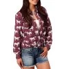 Roper Women's Horseshoe Horse Print Snap Shirt