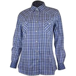Rough Stock Women's Plaid Stripe Snap Shirt