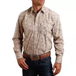 Stetson Men's Paisley Print Snap Shirt