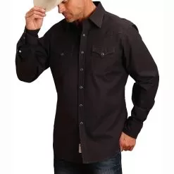 Stetson Men's Solid Snap Shirt