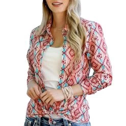 Tin Haul Women's Aztec Print Snap Shirt