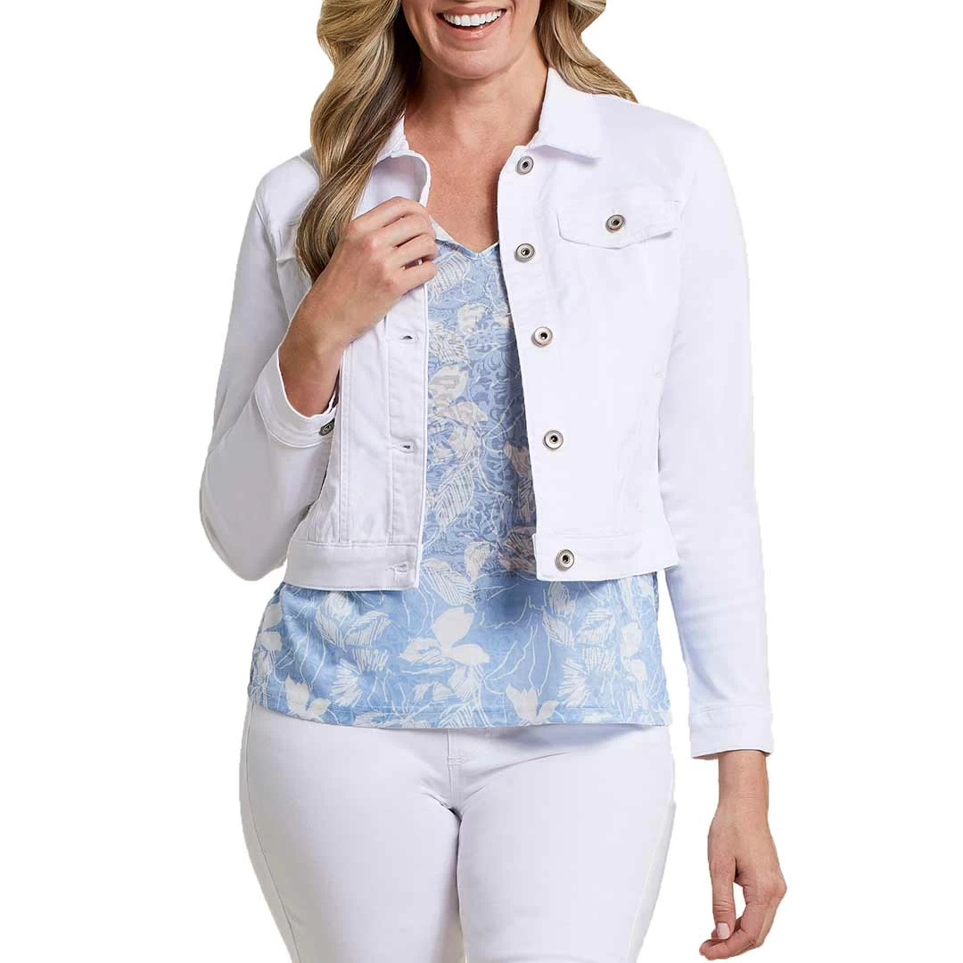 Tribal Women's Soft Stretch Denim Jacket